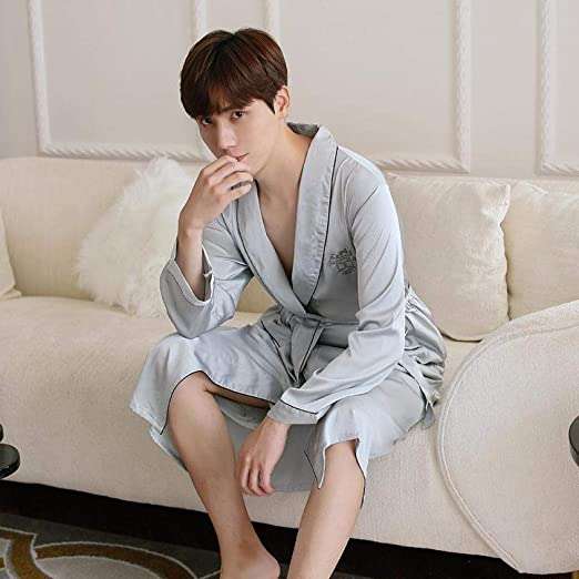 Nightgown,Lovers Kimono Gown Sleepwear For Couple Women Robe nightie Men Bathrobe shorts Novelty Lounge Nightwear Softy Intimate Lingerie