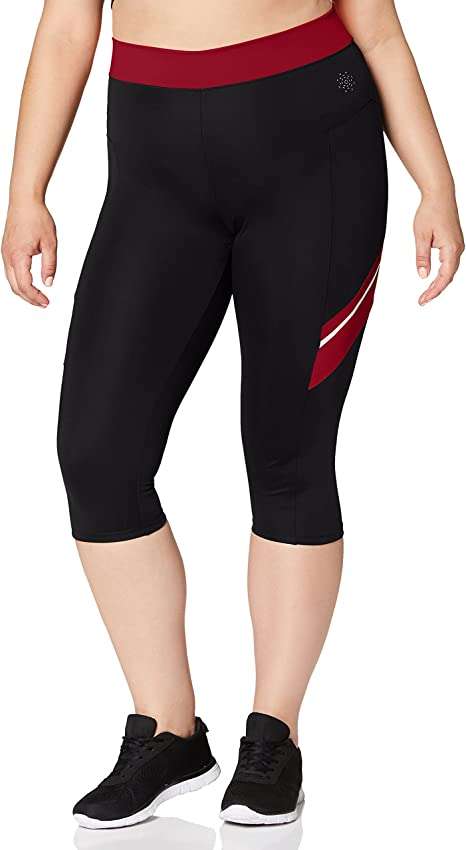 Essentials Women's Multicolour Cropped Sports Leggings