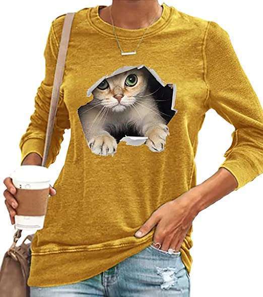 LINBLIL Women V Neck T-Shirt Tunic Casual Long/Short Sleeve Tops